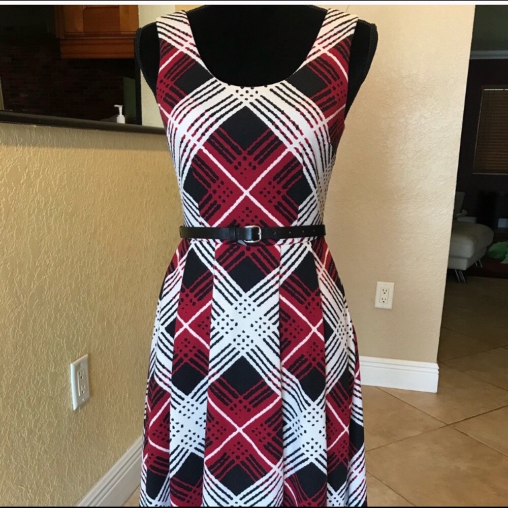 Red and black dress!